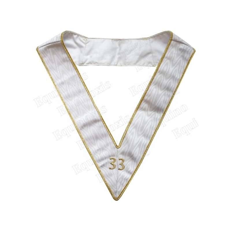Masonic collerette – ASSR – 33rd degree – Brodé main