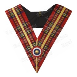 Masonic collar – Rite Standard d'Ecosse – Past Worshipful Master – Cocarde tricolore