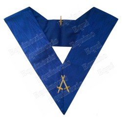 Masonic collar – Rite York – Maître des cérémonies – Machine embroidery