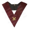 Sautoir maçonnique velours – ASSR – 14th degree – Secretary – Hand-embroidered