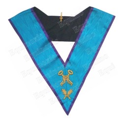 Masonic collar – Memphis-Misraim – Treasurer – Hand embroidery