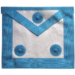 Leather Masonic apron – Groussier French Rite – Master Mason – 3 rosettes