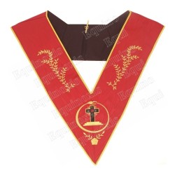 Masonic collar – Scottish Rite (AASR) – 18th degree – Most Wise Atarsatha – Ourobouros and Latin cross