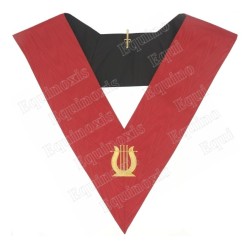 Masonic collar – Scottish Rite (AASR) – 18th degree – Organist – Machine embroidery