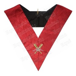 Masonic collar – Scottish Rite (AASR) – 18th degree – Maître des Dépêches – Machine embroidery