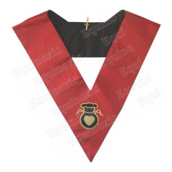 Masonic collar – Scottish Rite (AASR) – 18th degree – Chevalier Elémosinaire – Machine embroidery