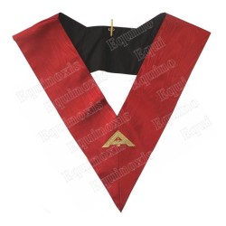 Masonic collar – Scottish Rite (AASR) – 18th degree – 1er Grand Gardien – Machine embroidery