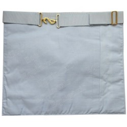 Leather Masonic apron – RSR – Worshipful Master – 3 taus + tassles – 30 cm x 38 cm