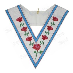 Masonic collar – GLFF – Federal Councillor – 7 roses avec feuilles