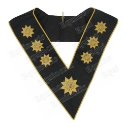 Masonic collar – Grand Ordre Egyptien du GODF – Illustre Chevalier de la Toison d'Or (ICTO) – Machine embroidery