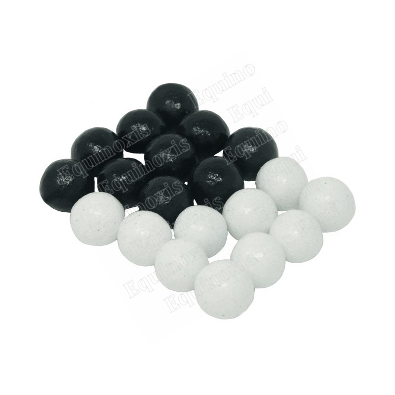 Boules de vote – 10 pcs boules blanches + 10 boules noires
