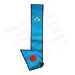 Masonic collar – Memphis-Misraim – Master Mason – Square-and-compass – Machine embroidery