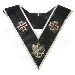 Masonic collar – Scottish Rite (AASR) – 30th degree – Très éminent Commandeur – Croix templières et aigle bicéphale – 