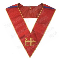  Sautoir martiniste moiré – Supérieur Inconnu Libre Initiateur (SILI) – Red – Filiation russe – Hand embroidery