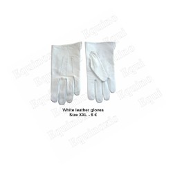 Masonic white leather gloves – Size 8 1/2