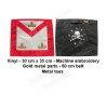 Vinyl Masonic apron – ASSR – Worshipful Master –3 taus