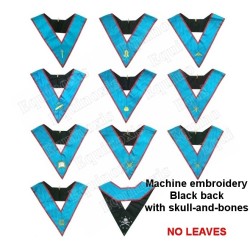 Masonic Officers' collars – AASR – 10-Officers set – GLNF – Machine embroidery