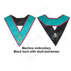 Masonic Officer's collar – AASR – Treasurer – Machine embroidery