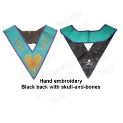 Masonic Officer's collar – Memphis-Misraim – Worshipful Master – Acacia 108 leaves – Hand embroidery