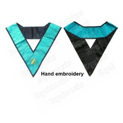 Masonic Officer's collar – AASR – 4th degree with Z – Hand embroidery + Clé ivoire
