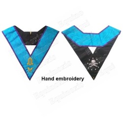Masonic collar – Memphis-Misraim – Junior Warden – Hand embroidery