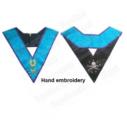 Masonic Officer's collar – Organist – Memphis-Misraim – Mourning back – Hand embroidery