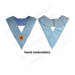 Masonic Officer's collar – Traditional French Rite – Worshipful Master – Hand embroidery