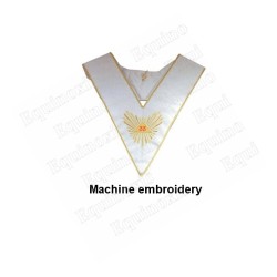 Masonic collar – AASR – 33rd degree – Grand glory – Yellow triangle – Machine embroidery