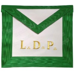 Fake-leather Masonic apron – French Chapter – 3rd Order – L. D. P.