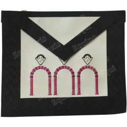 Fake-leather Masonic apron – Scottish Rite (AASR) – 10th degree – Machine embroidery