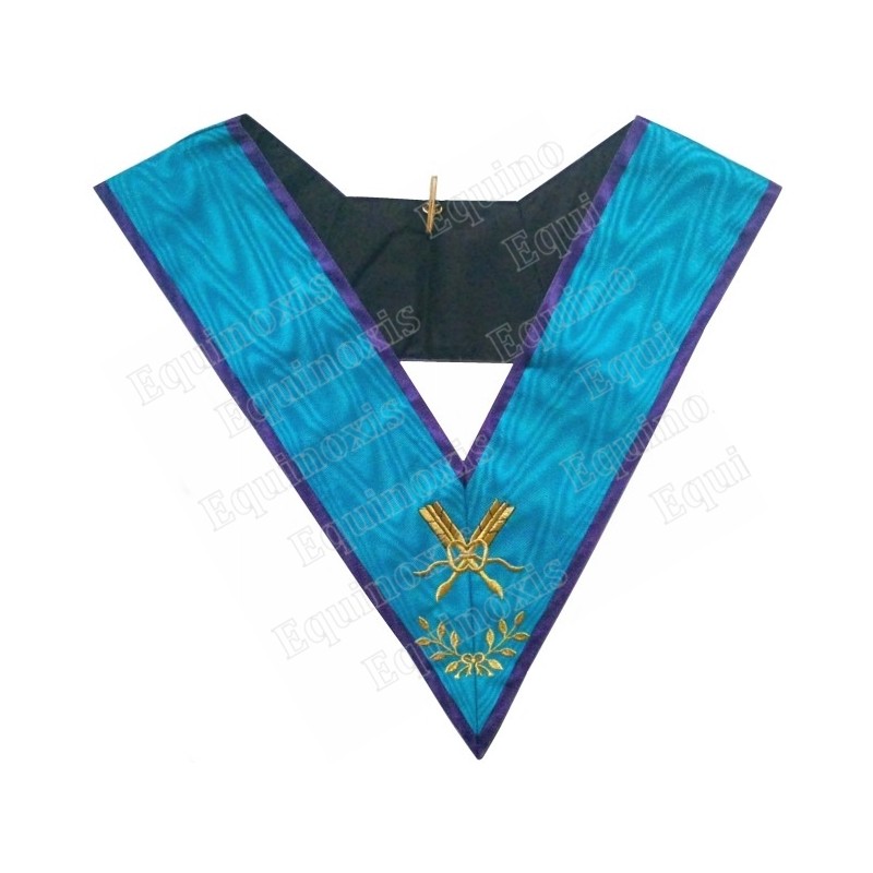 Masonic Officer's collar – Memphis-Misraim – Secretary – Machine embroidery