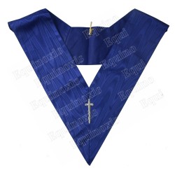 Masonic collar – Rite York – Tuileur – Argenté – Machine embroidery