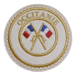 Masonic badge – Grande tenue provinciale – Passé Grand Porte-Etendard – Occitanie – Machine embroidery
