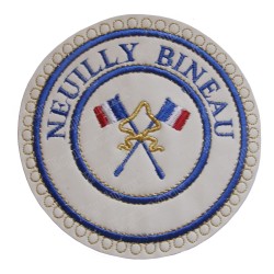 Masonic badge – Provincial Grand Rank Undress – Passé Grand Porte-Etendard – Neuilly Bineau – Machine embroidery