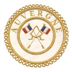 Masonic badge – Grande tenue provinciale – Passé Grand Porte-Etendard – Auvergne – Hand embroidery