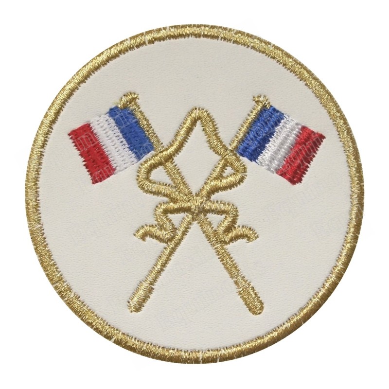 Badge / Macaron GLNF – Grande tenue nationale – Passé Grand Porte-Etendard – Brodé machine