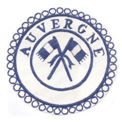 Masonic badge – Provincial Grand Rank Undress – Passé Grand Porte-Etendard – Auvergne – Hand embroidery