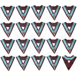 Masonic collars – La Marque – Set de 19 sautoirs – Cocarde tricolore