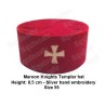 Masonic cap – Knights Templar (KT) – Toque du Temple – Size 55