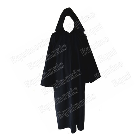 Maconic Robe Robe maçonnique noire avec capuche – High quality