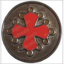 Occitania pewter pill-box – Occitania cross – Red enamel
