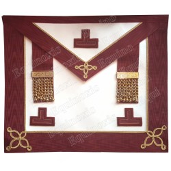 Leather Masonic apron –  GLNF – Provincial Grand Rank Undress – Grand Intendant – Hand embroidery