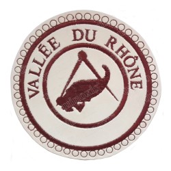 Masonic badge – Provincial Grand Rank Undress – Grand Intendant – Vallée du Rhône – Machine embroidery