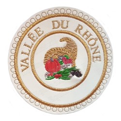 Masonic badge – Grande tenue provinciale – Grand Intendant – Vallée du Rhône – Machine embroidery