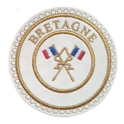 Masonic badge – Grande tenue provinciale – Passé Grand Porte-Etendard – Aquitaine – Machine embroidery