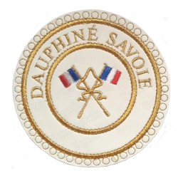 Masonic badge – Grande tenue provinciale – Passé Grand Porte-Etendard – Dauphiné Savoie – Machine embroidery