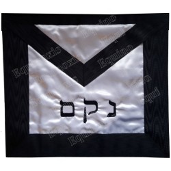 Satin Masonic apron – Elu-Cohen – Machine embroidery