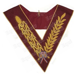 Masonic collar – GLNF – Grande tenue nationale – Grand Intendant – Hand embroidery