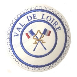 Masonic badge – Provincial Grand Rank Undress – Passé Grand Porte-Etendard – Val de Loire – Machine embroidery