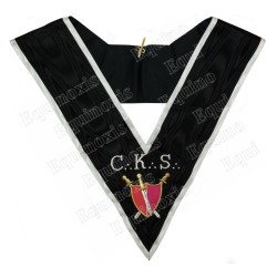 Masonic collar – Scottish Rite (AASR) – 30th degree – CKS – Grand Servant d'Armes – Machine embroidery